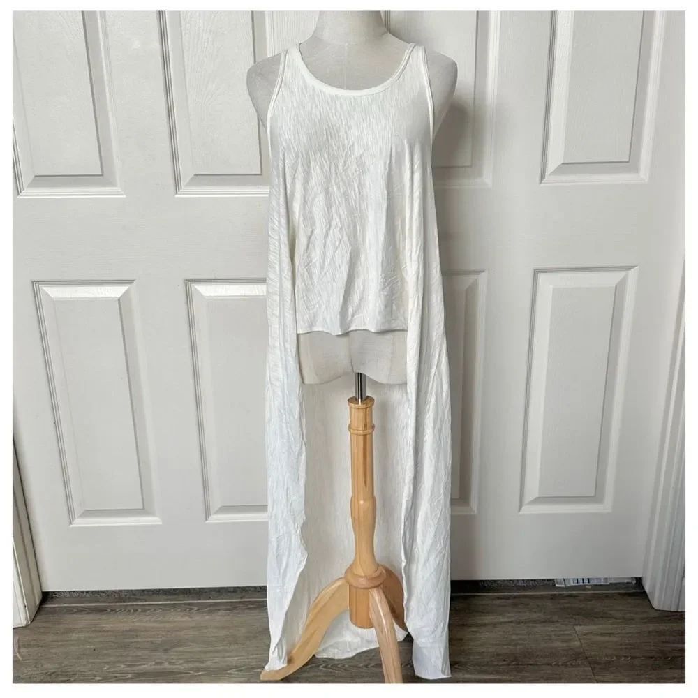 Express One Eleven cream long floor length sleeveless top